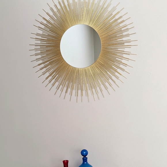 Extra Large 35" Gold Sunburst Mirror Decorative Wall Mirror - Picture 2 of 10